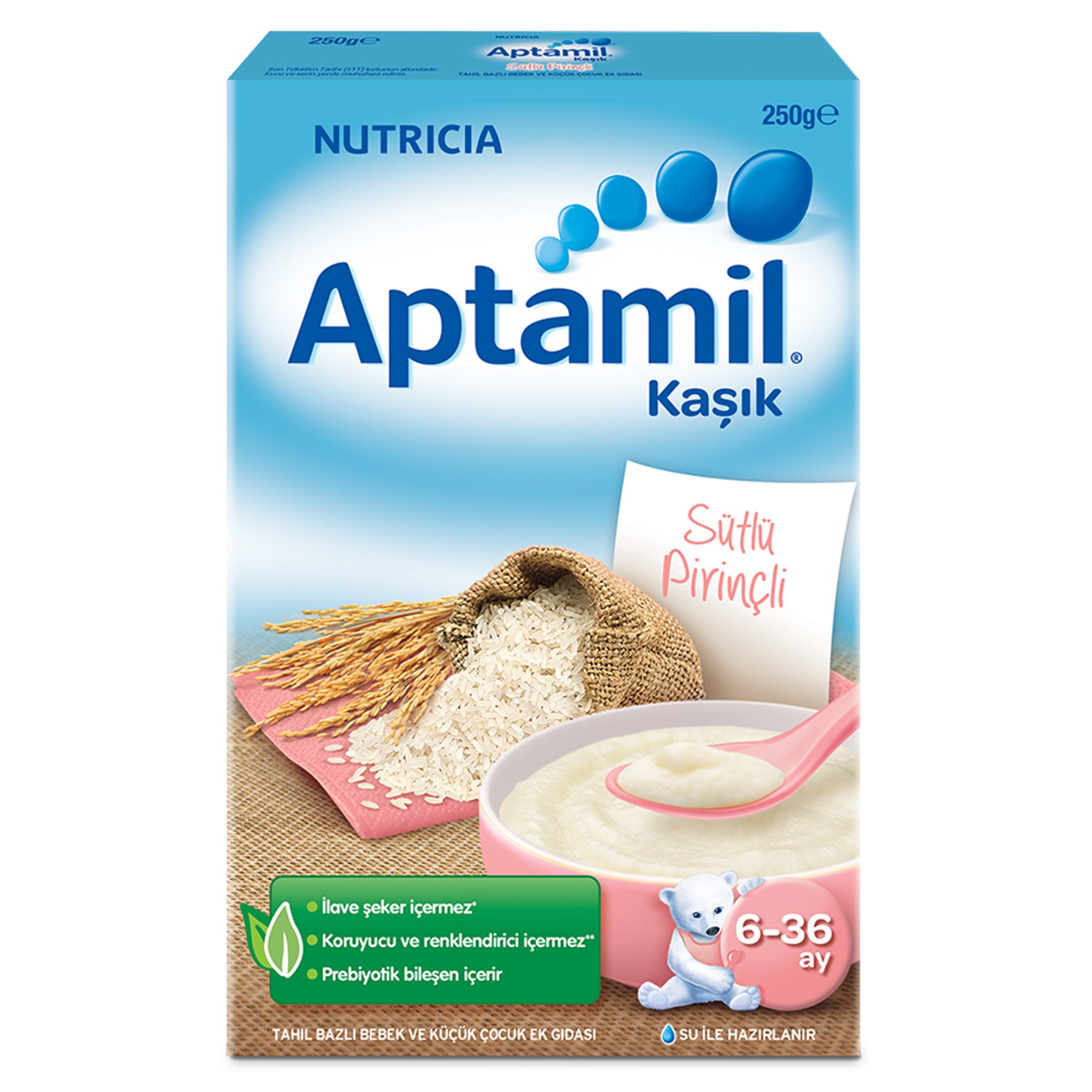 Aptamil Sütlü Pirinçli Kaşık Maması 250 gr Fiyatı | İlke Bebe