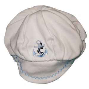 Kardeşler 3463 Bebek Şapkası 0-6 Ay Beyaz-Mavi