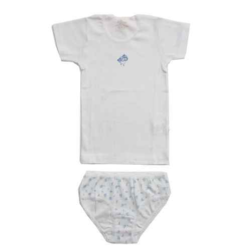 Aziz Bebe 079005 Bebek İkili İç Çamaşır Takımı Beyaz