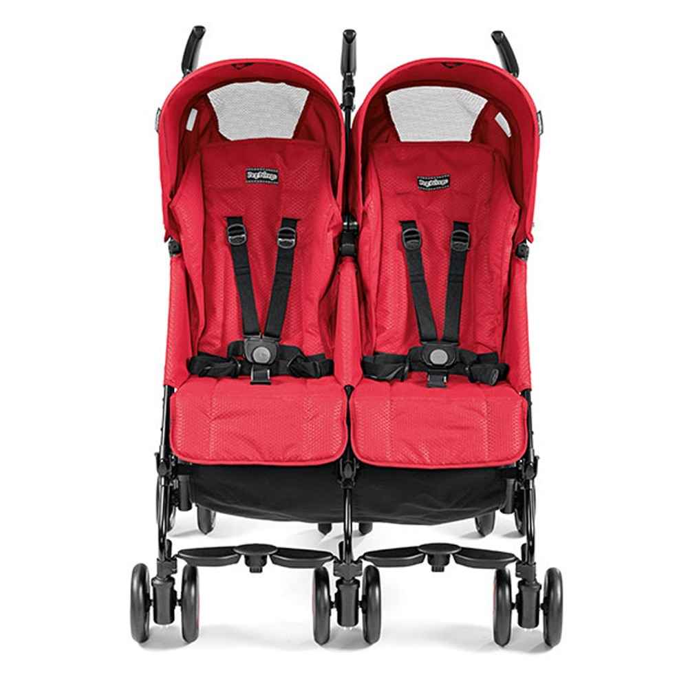 Peg Perego Pliko Mini Twin İkiz Bebek Arabası Mod Red