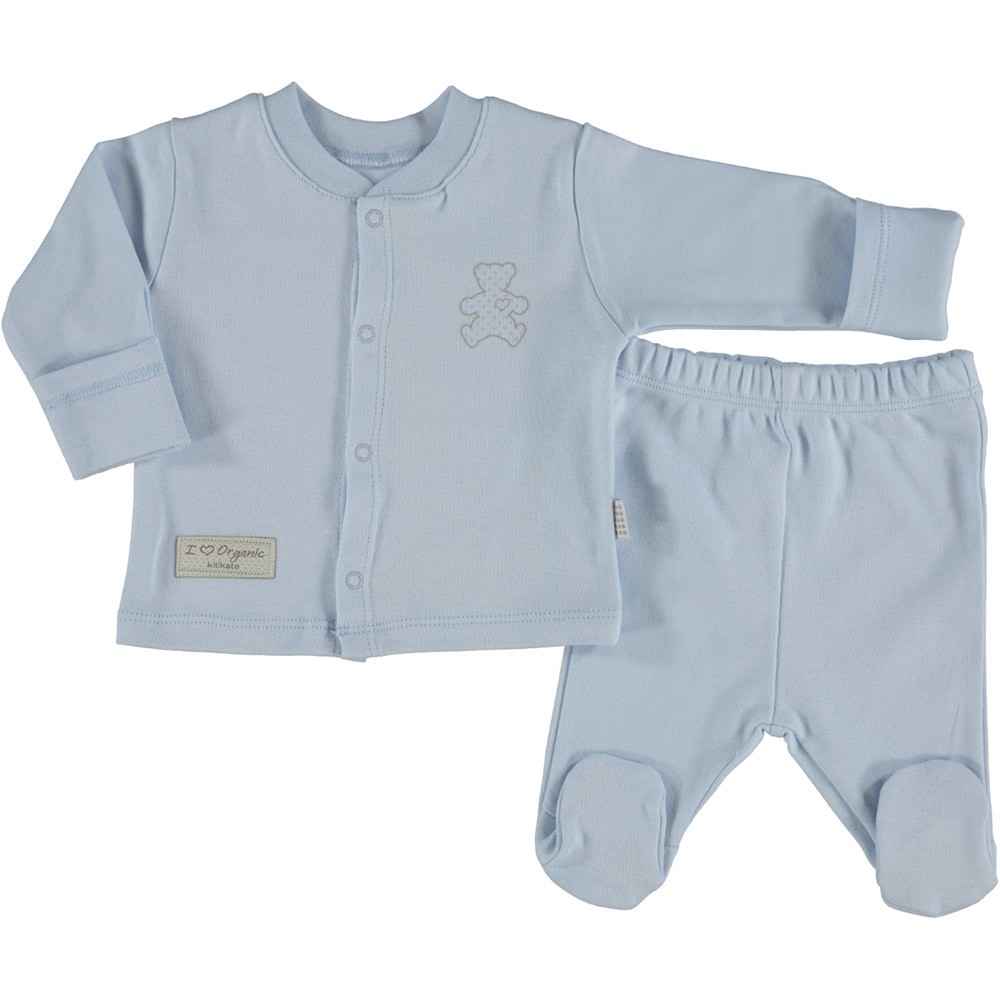 KitiKate S75691 Organik Bebek Pijama Takımı Mavi