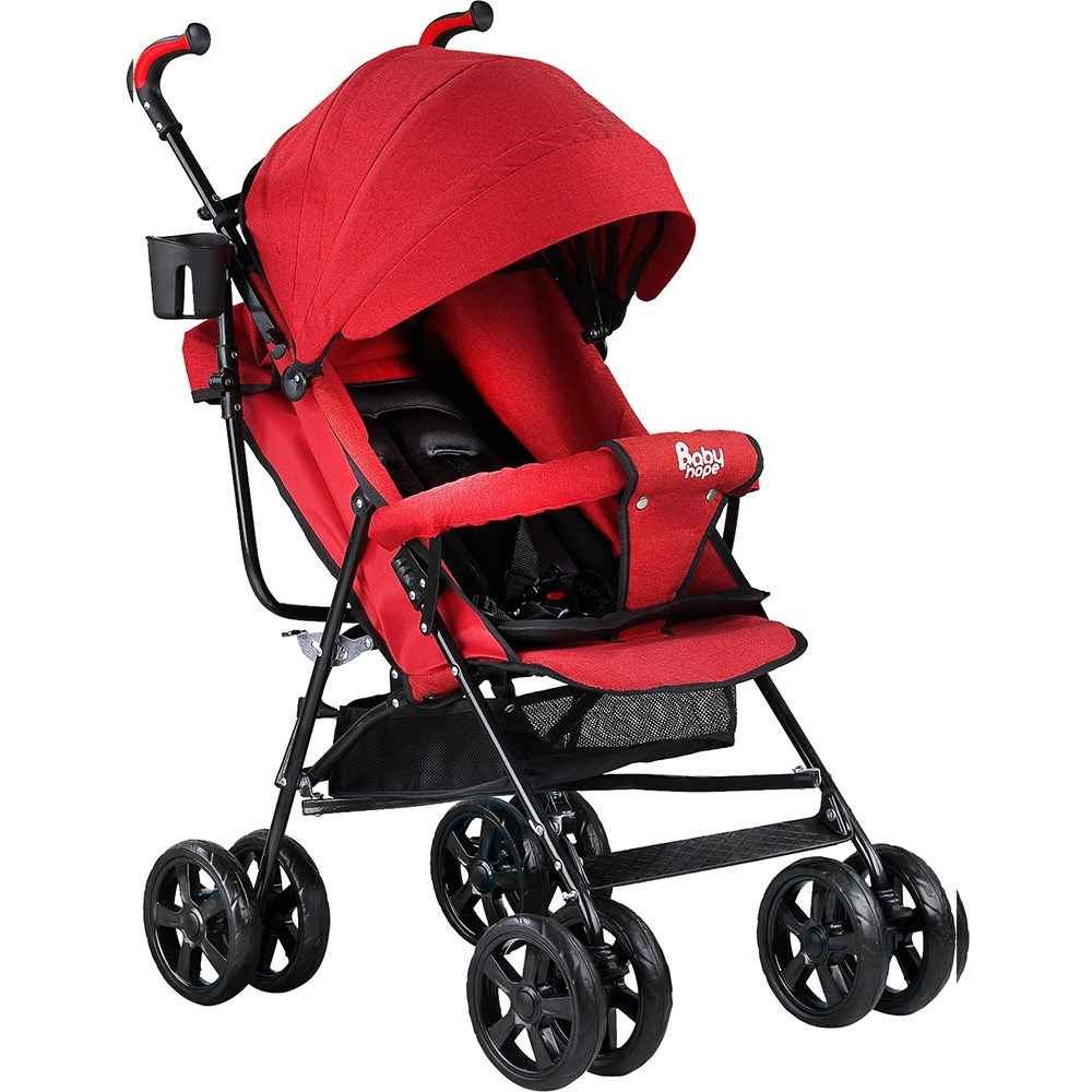 BabyHope SA-7 Baston Bebek Arabası Kırmızı