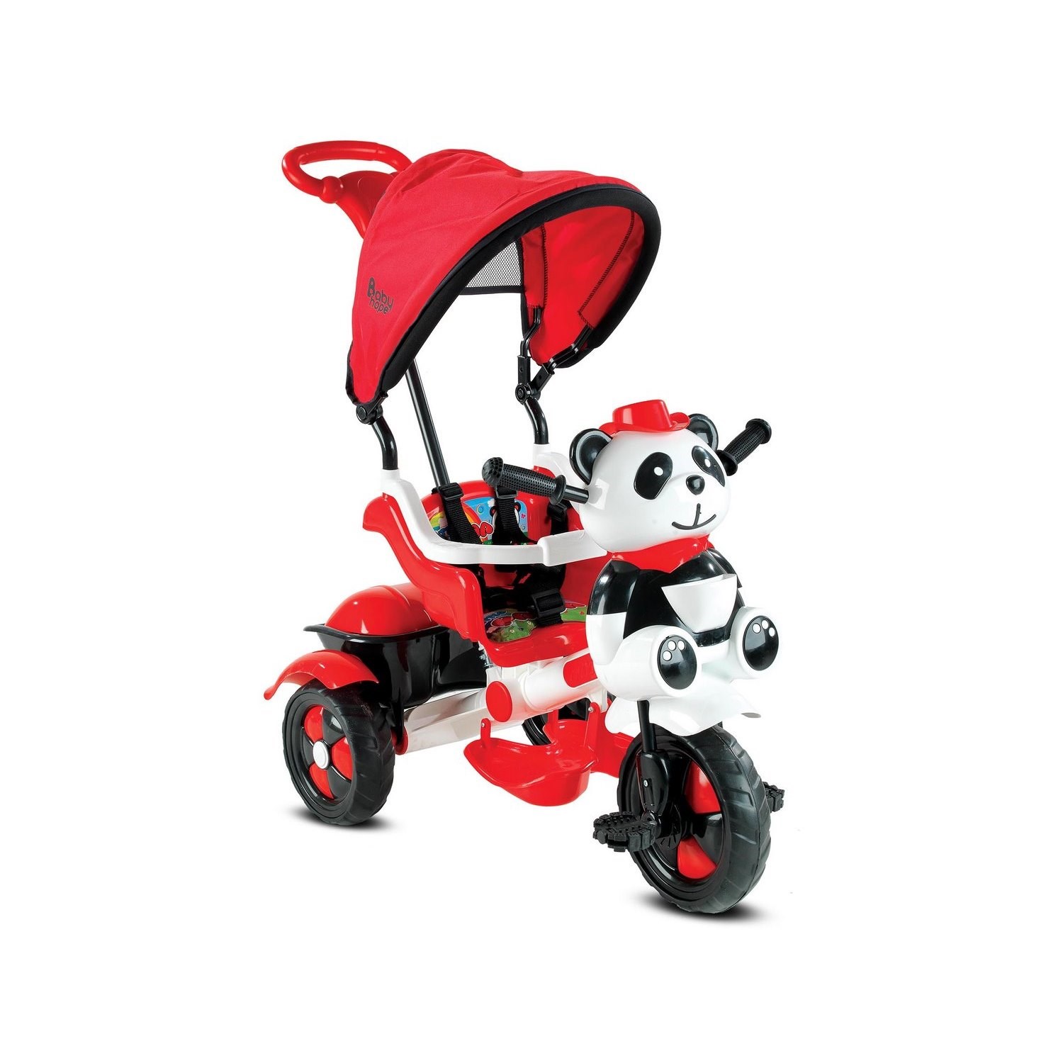 Babyhope Little Panda Bisiklet 127 Beyaz-Kırmızı