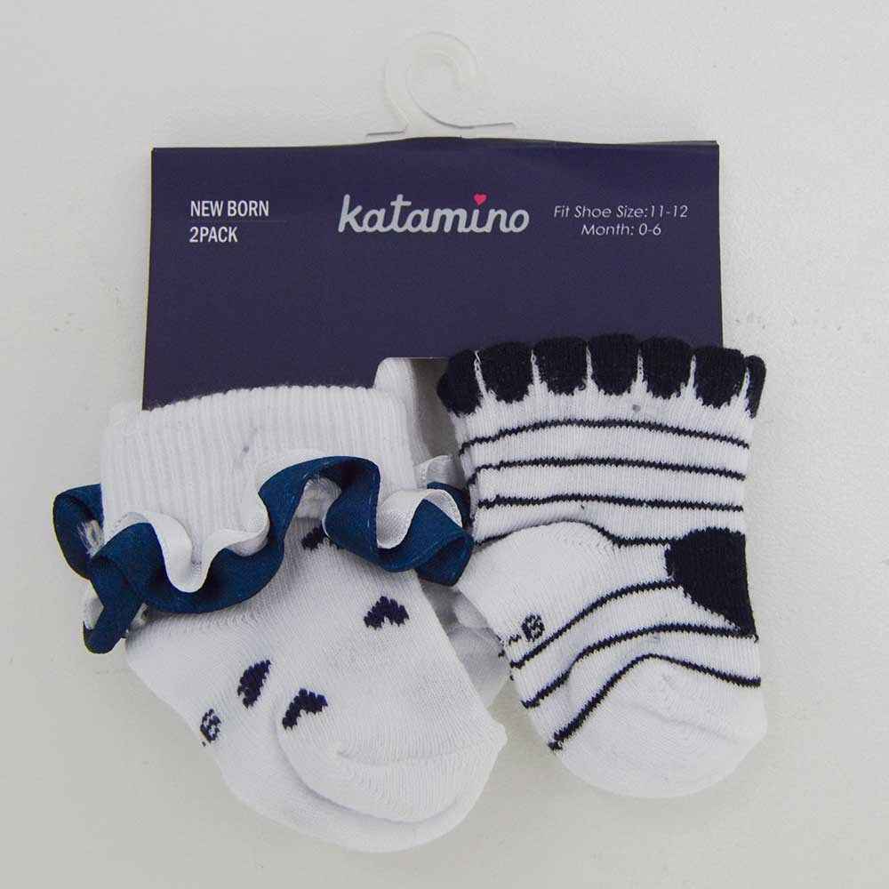 Katamino K44001 2'li Soket Çorap Beyaz