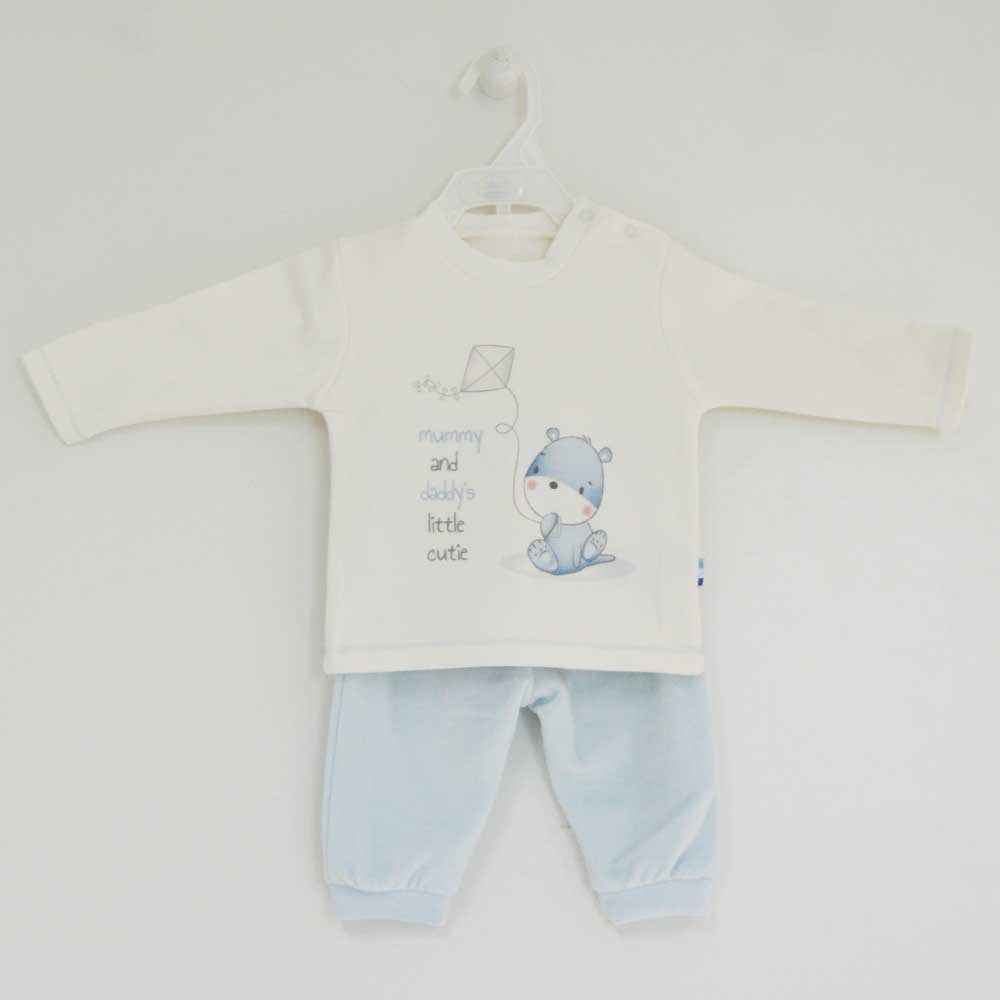 Baby Center S00467 Little Cutie 2'li Bebek Takımı Mavi