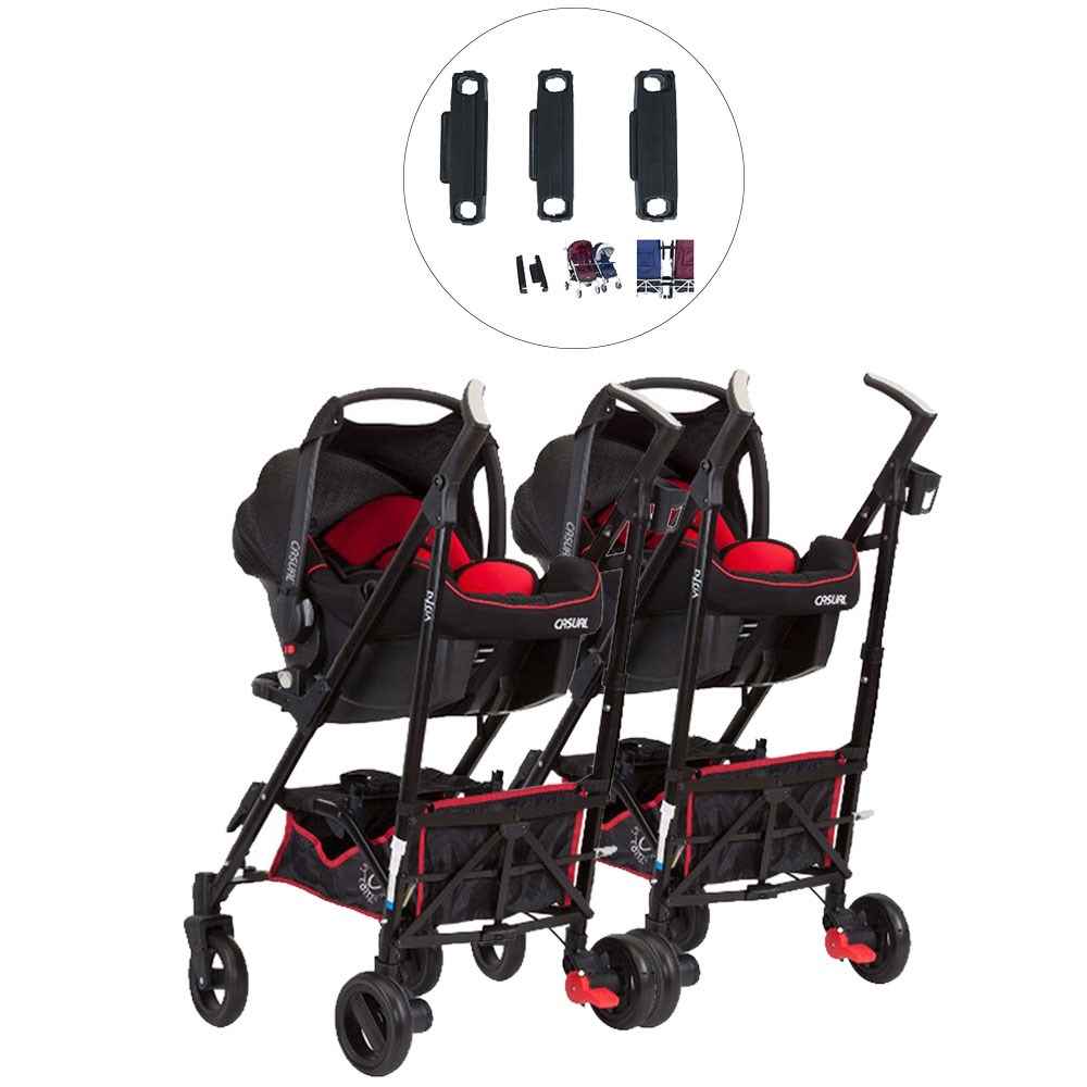 Casual Vista Twin Travel Sistem İkiz Bebek Arabası Red