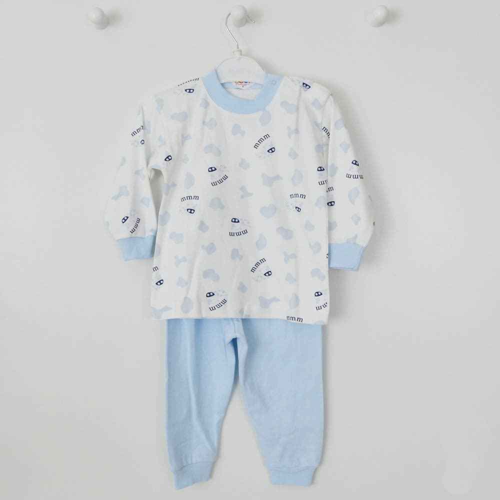 Sebi Bebe 054 Bebek Pijama Takımı Mavi