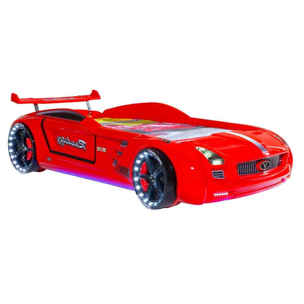 Gencecix Roadstar Genç Odası Araba Karyola Kırmızı