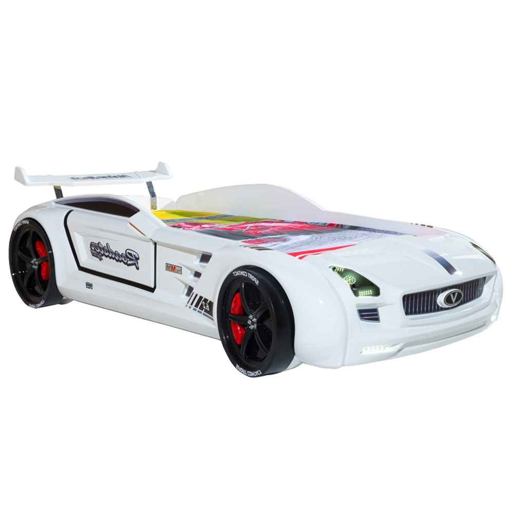 Gencecix Roadstar Standart Genç Odası Araba Karyola Beyaz