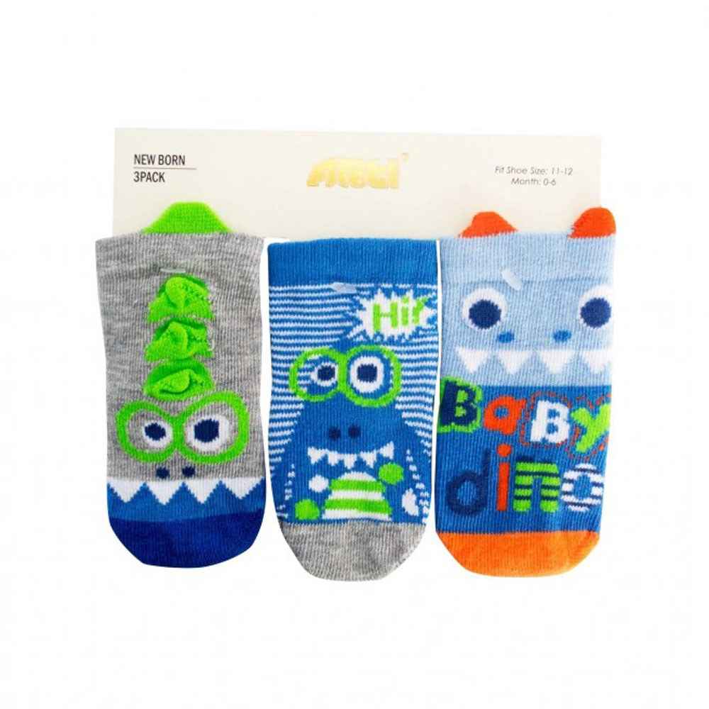 Artı K40090 Timsah 3'lü 3D Bebek Çorabı Asorti 