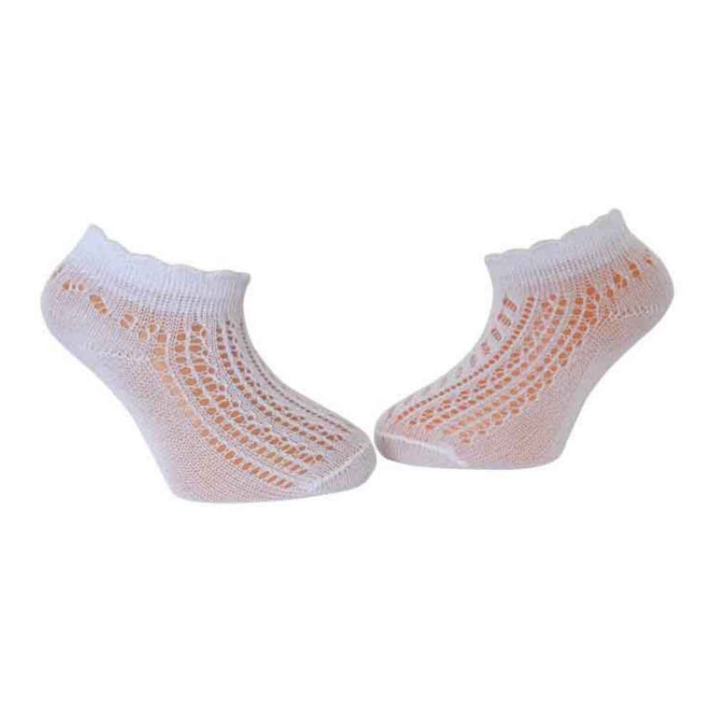 Katamino K23003 Fileli Bebek Çorabı Beyaz