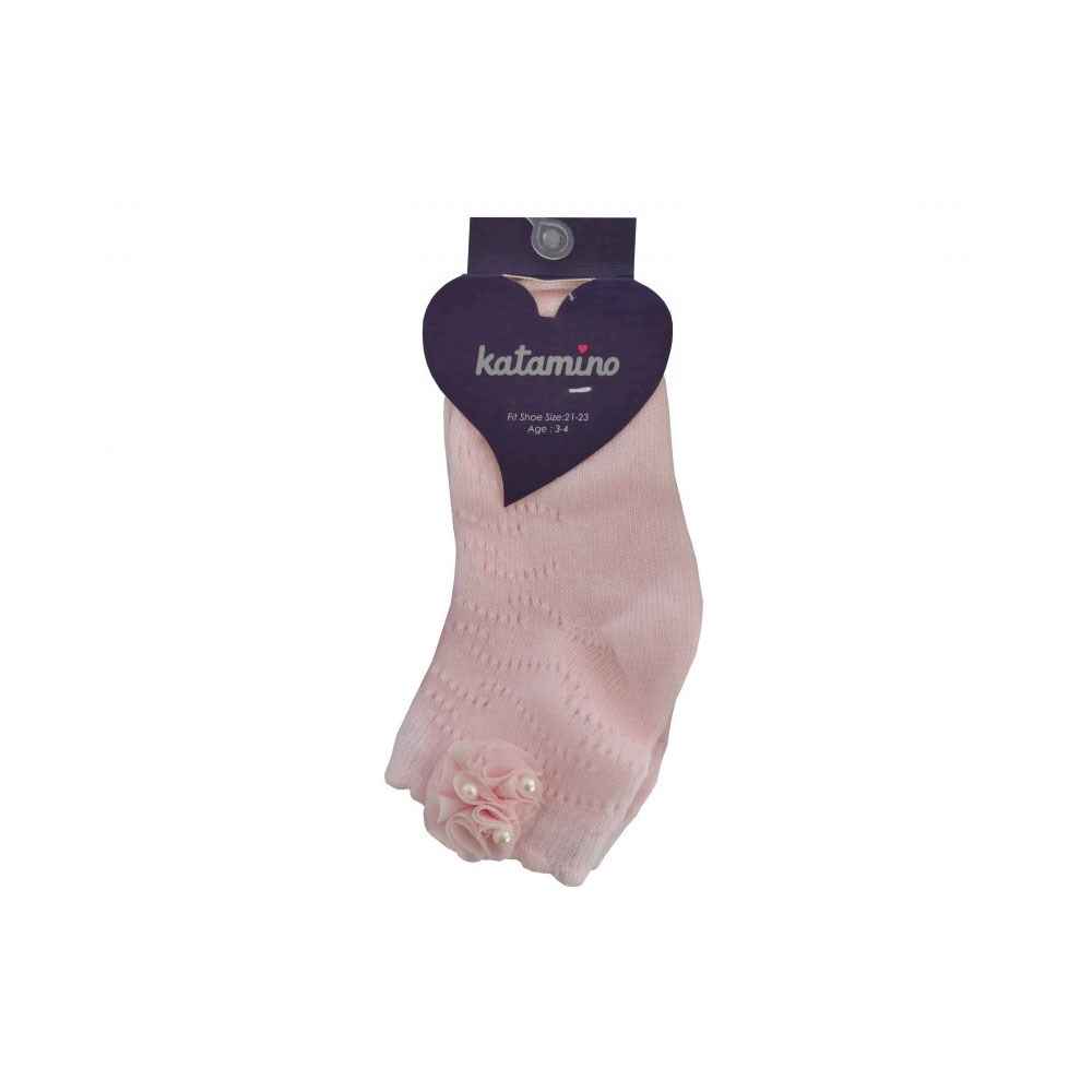 Katamino K24023 Fileli Bebek Çorabı Pembe