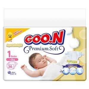 Goon Premium Soft Bant Bebek Bezi No:1 0-5 Kg 36 Adet 