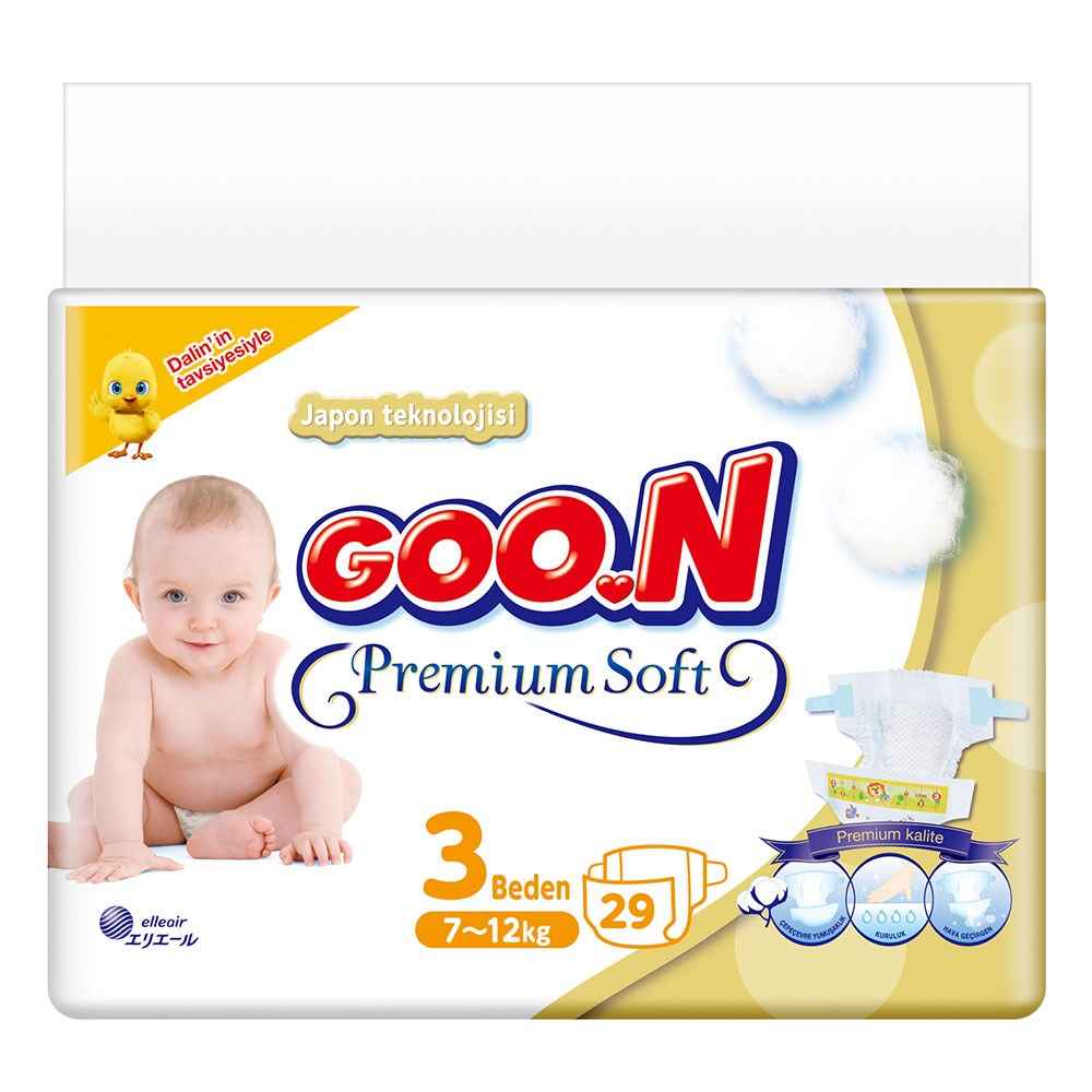 Goon Premium Soft Bant Bebek Bezi No:3 7-12 Kg 29 Adet 