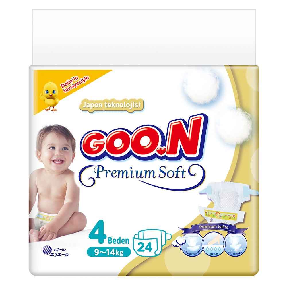 Goon Premium Soft Bant Bebek Bezi No:4 9-14 Kg 24 Adet 