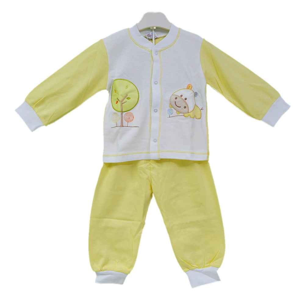 Misket 2525 Ağaçlı Bebek Pijama Takımı Sarı