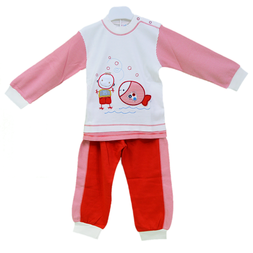 Misket 2375 Bebek Pijama Takımı Kırmızı