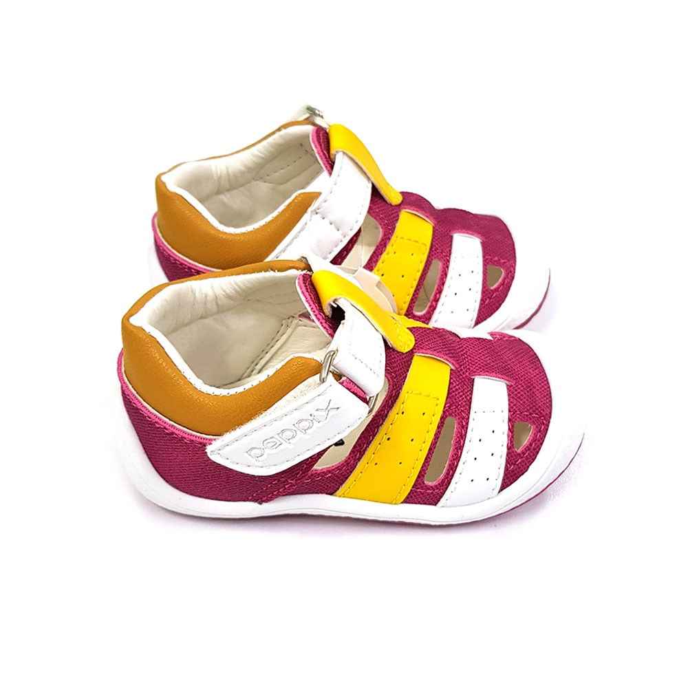 Pappix 676 Bebek Ayakkabısı Sarı-Kırmızı