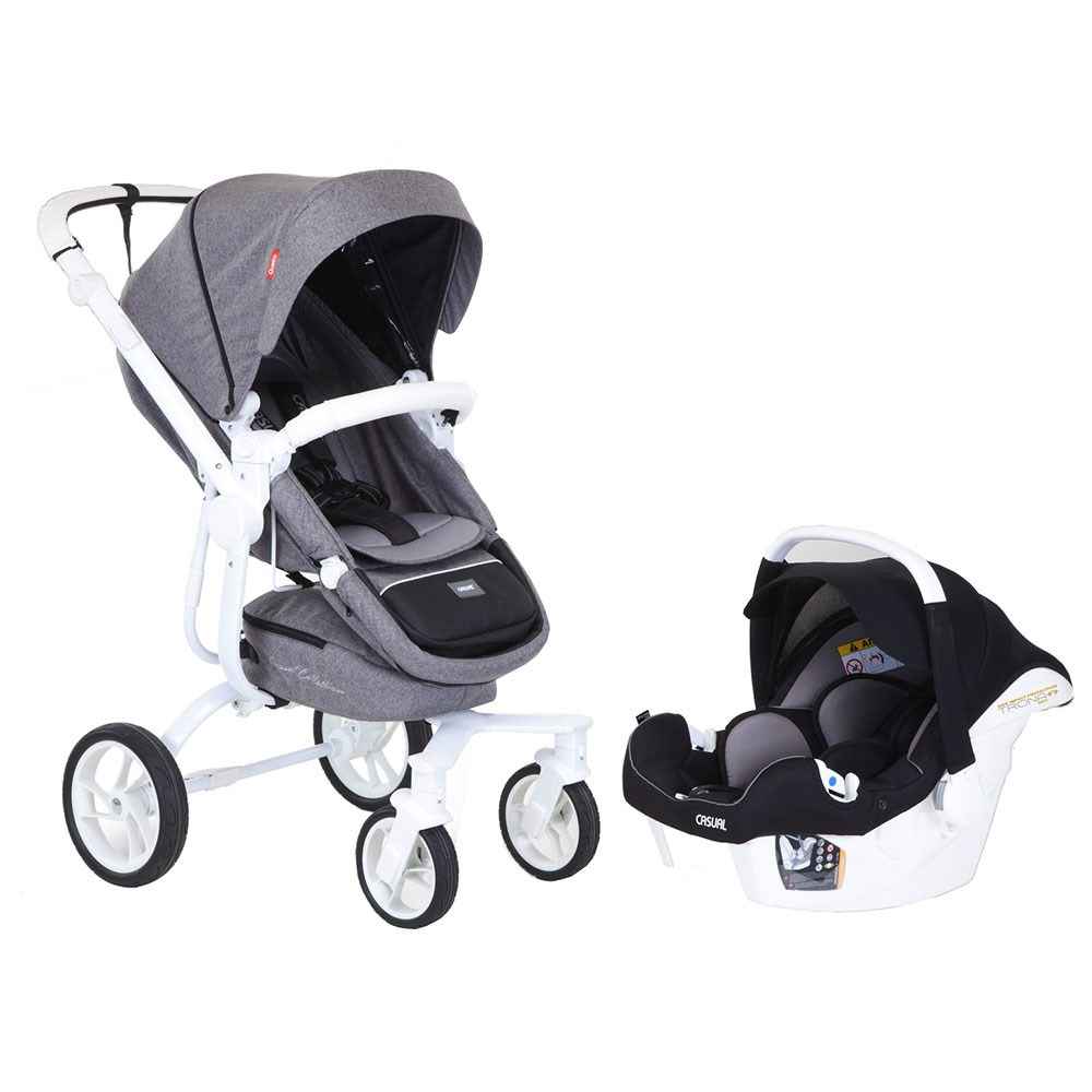 Casual Quatro Trona Safe Travel Sistem Bebek Arabası Gray