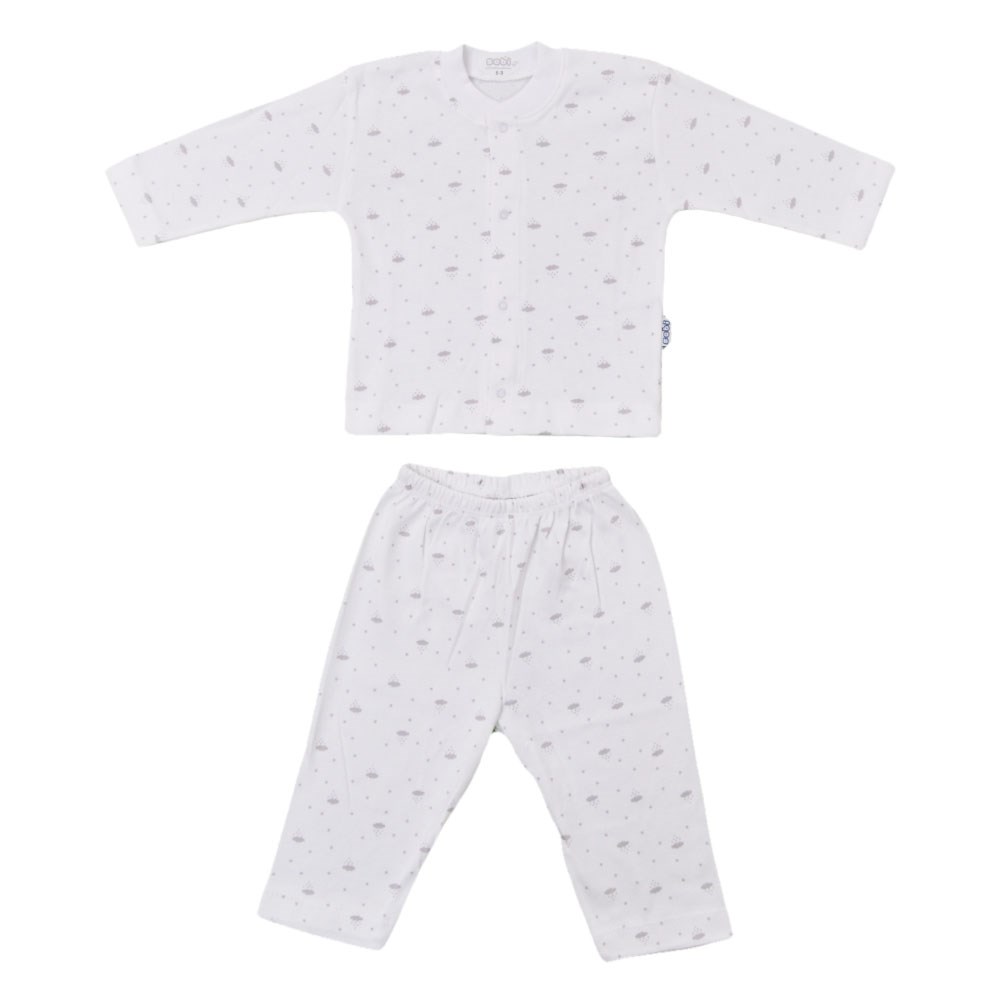 Sebi Bebe Bebek Pijama Takımı 2319 Beyaz