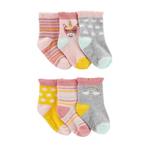 Carter's Unicorn Desenli 6'lı Bebek Çorabı Çok Renkli