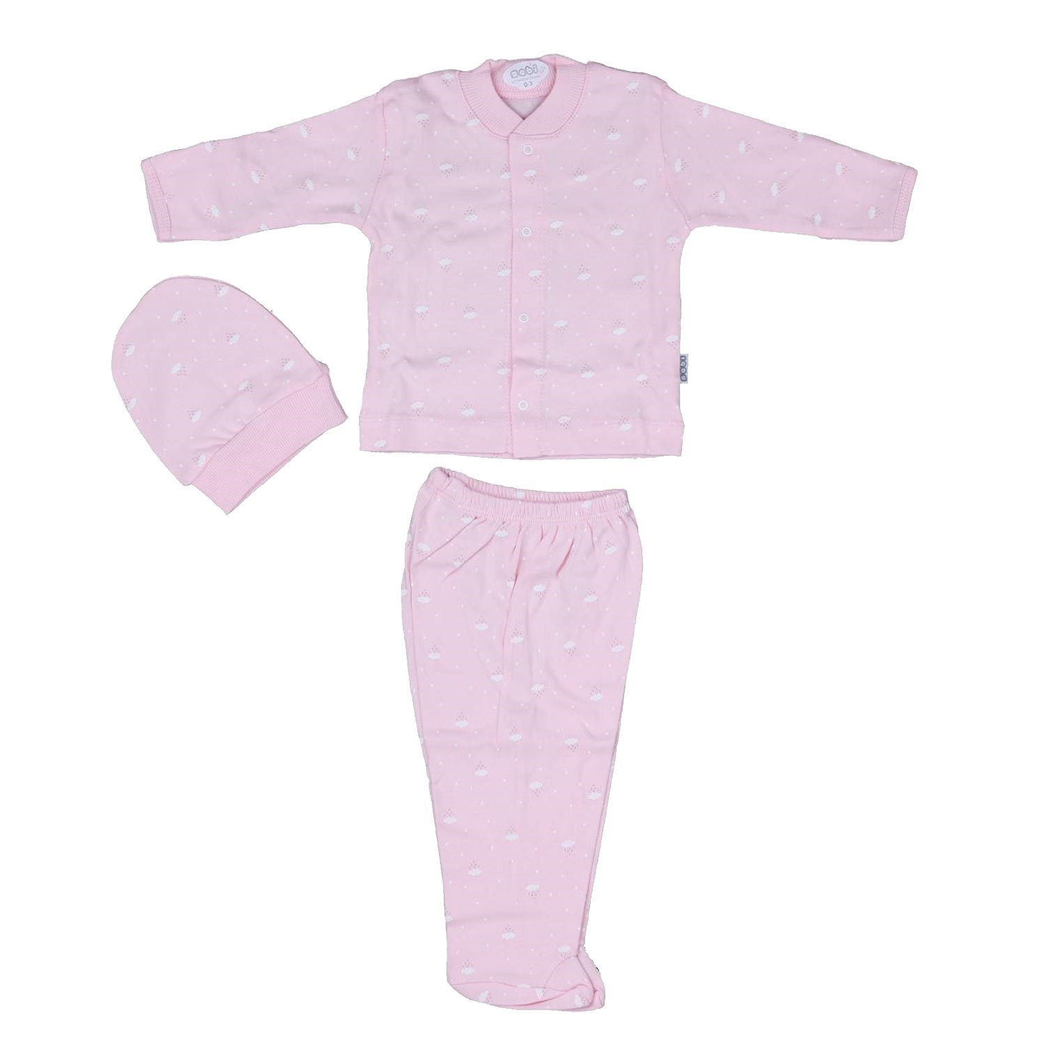 Sebi Bebe Bulutlu Bebek Pijama Takımı 2253 Pembe