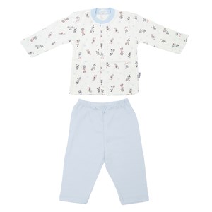 Sebi Bebe Bisikletli Bebek Pijama Takımı 2325 Mavi