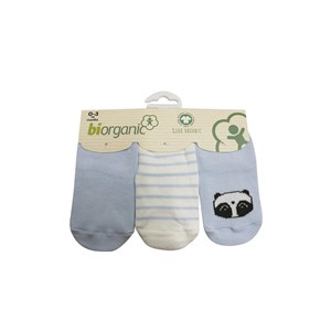 Biorganic Clever Boy 3'lü Bebek Çorabı 68359 Mavi