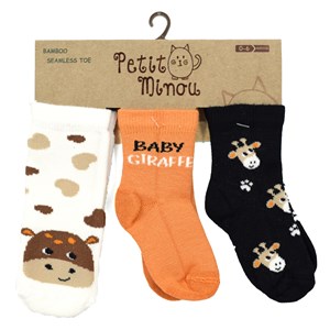 Petit Minou 3'lü Graffe Bebek Çorabı 2181 Çok Renkli