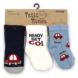 Petit Minou 3'lü Car Bebek Çorabı 2175 Çok Renkli