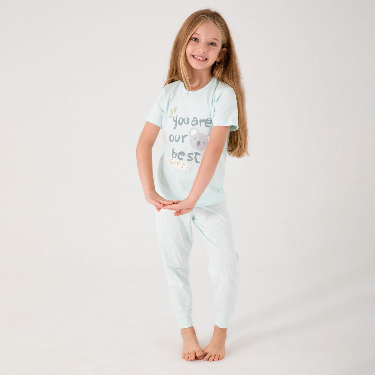 Roly Poly Kız Çocuk Pijama Takımı RP3089 Nil