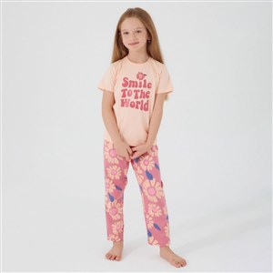 Arnetta Kız Çocuk Pijama Takımı AR2445 Mocha