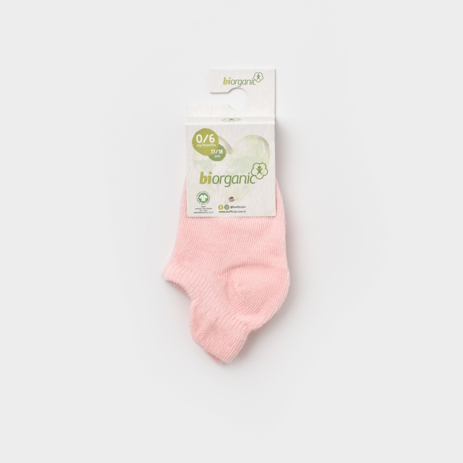 Biorganic Basic Sneakers Bebek Çorabı 68389 Pembe