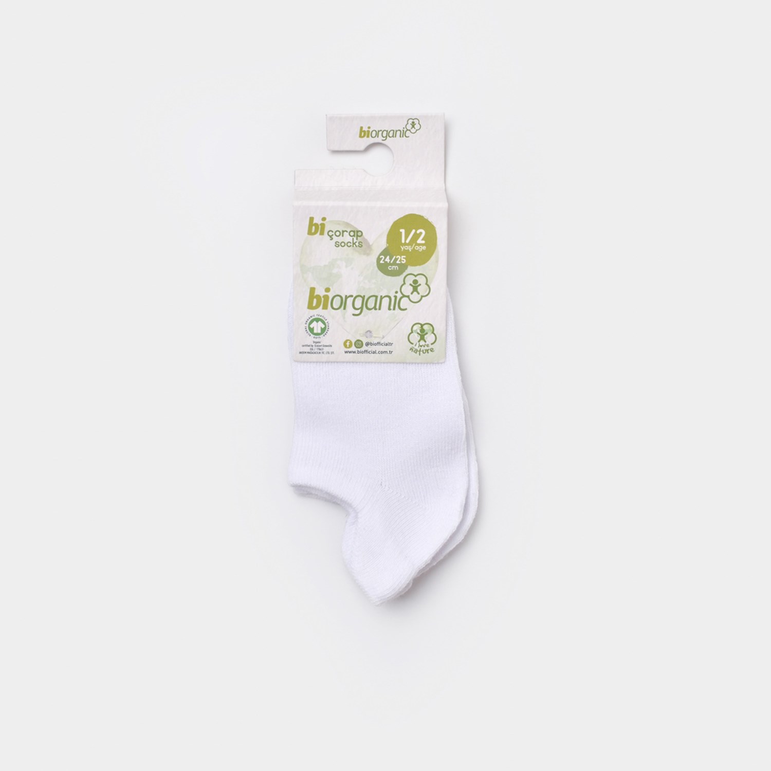Biorganic Sneakers Çocuk Çorabı 68457 Beyaz