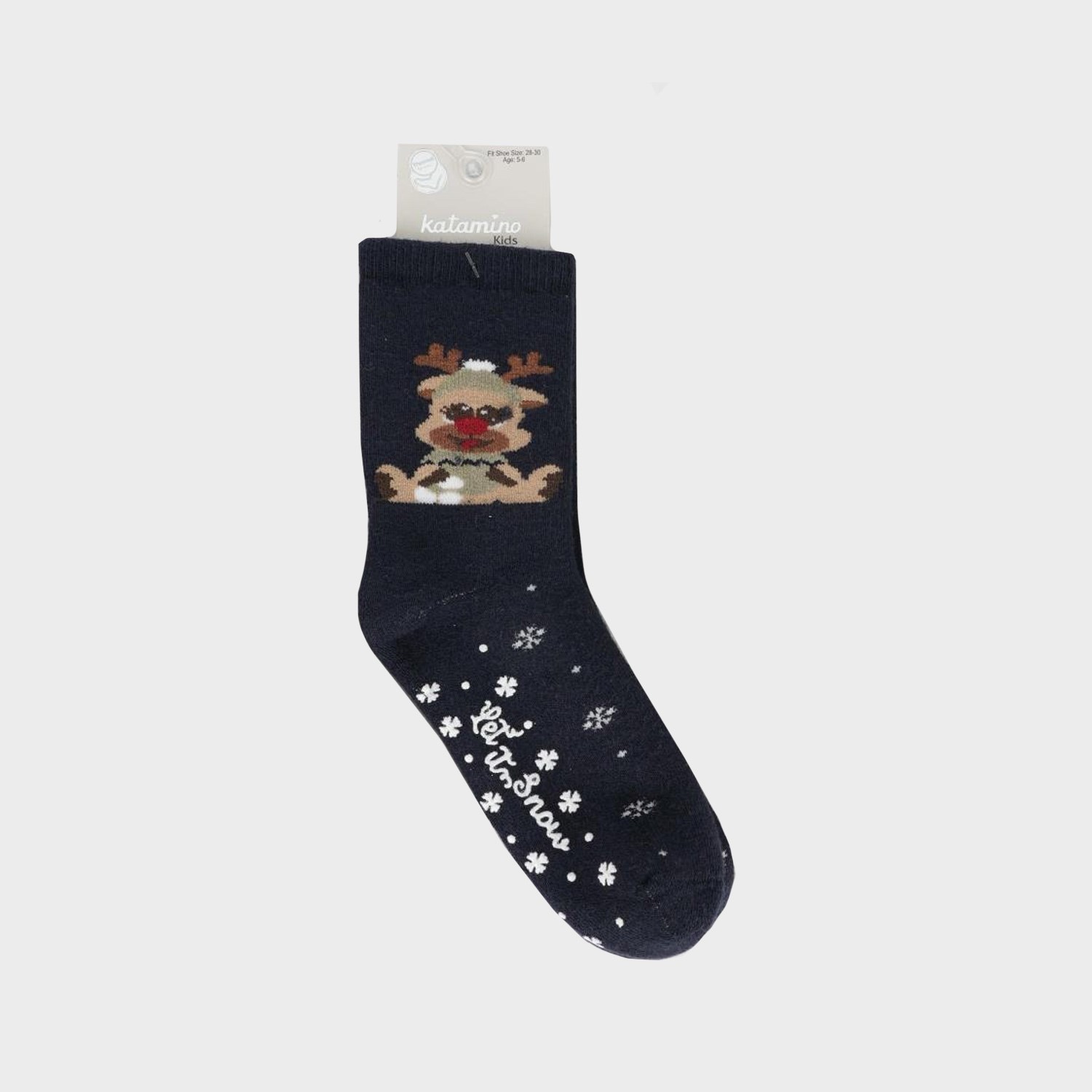 Katamino Snowlet Abs'li Kız Havlu Soket Çorap K25068 Lacivert