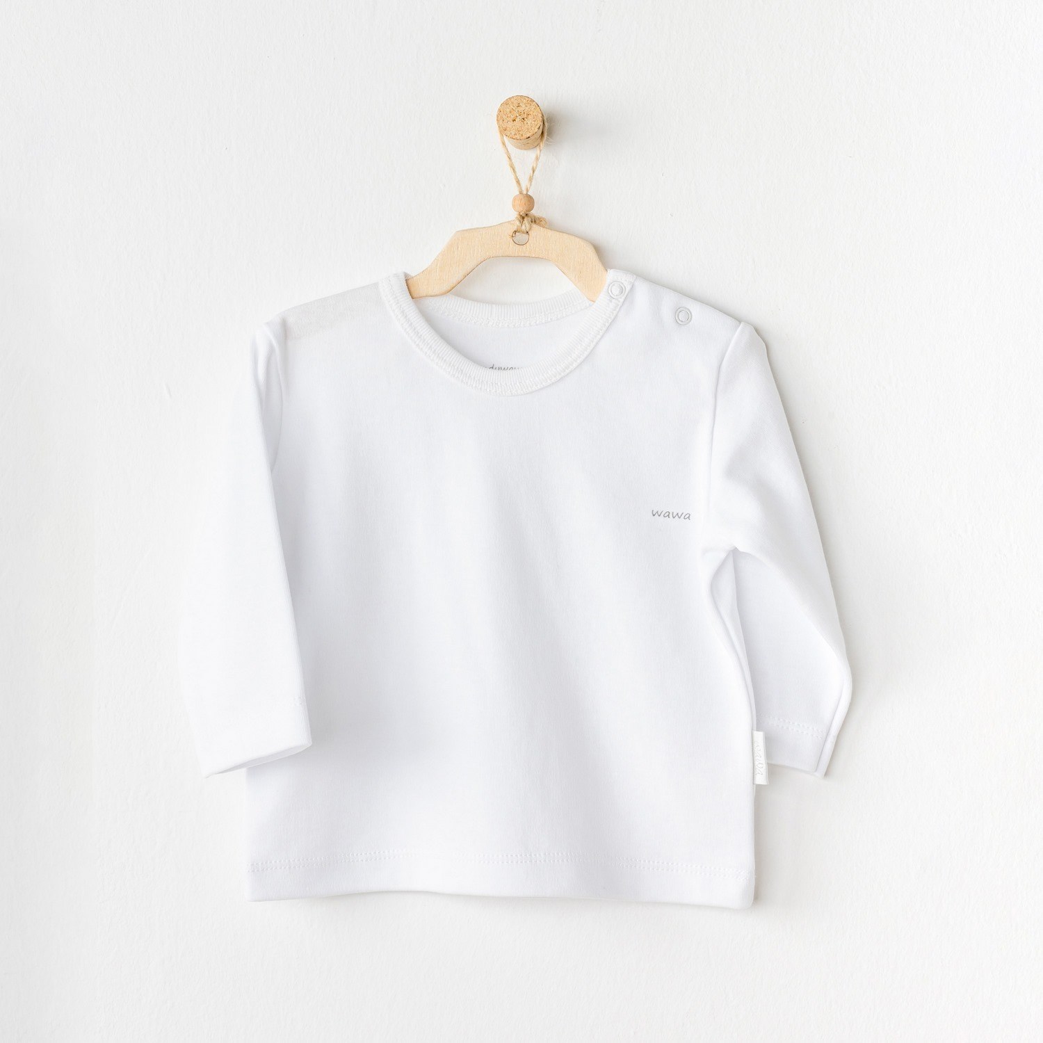 Andywawa Basic Bebek T-Shirt AC24437 Beyaz