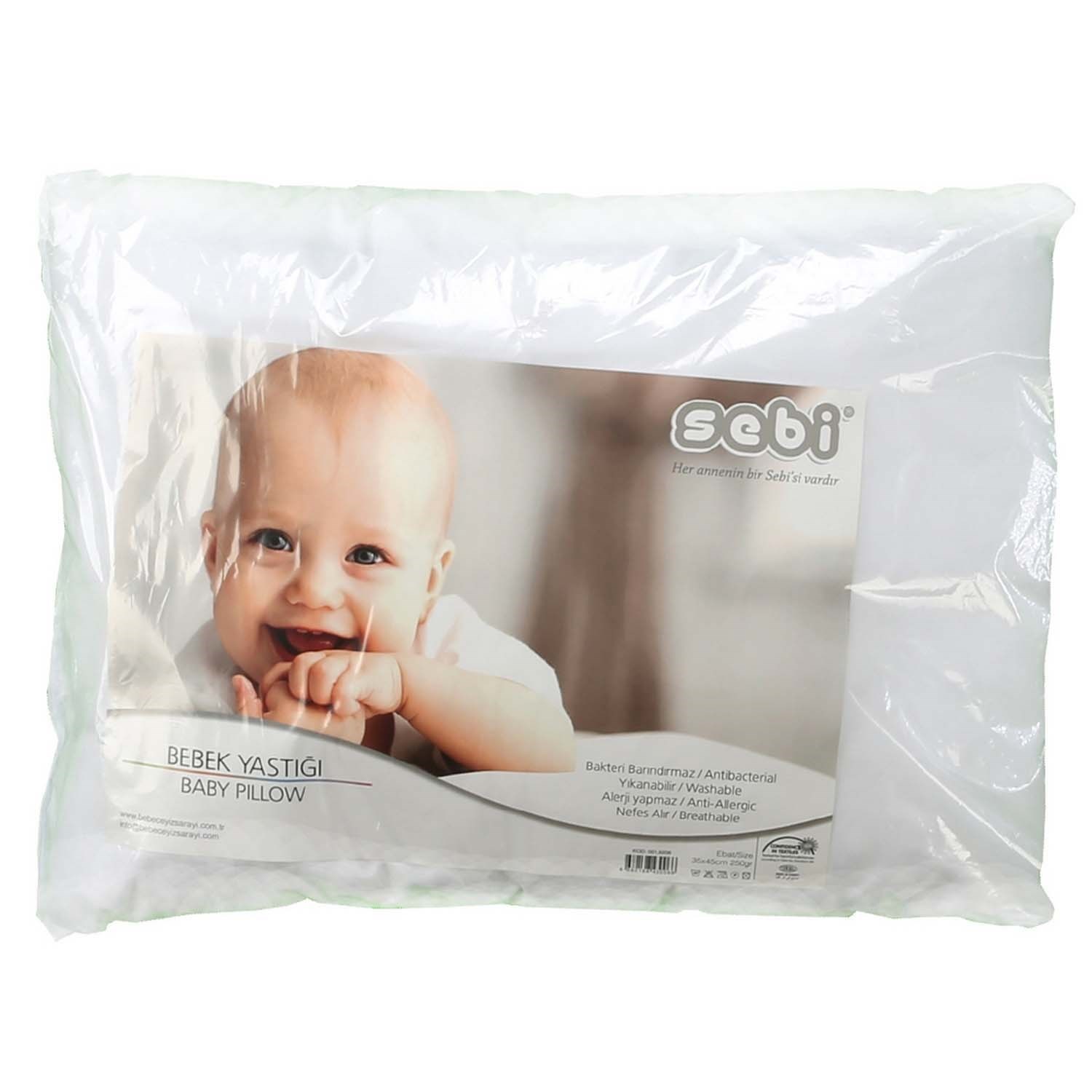 Sebi Bebe Bebek Yastığı 35x45 Cm 9206 Beyaz