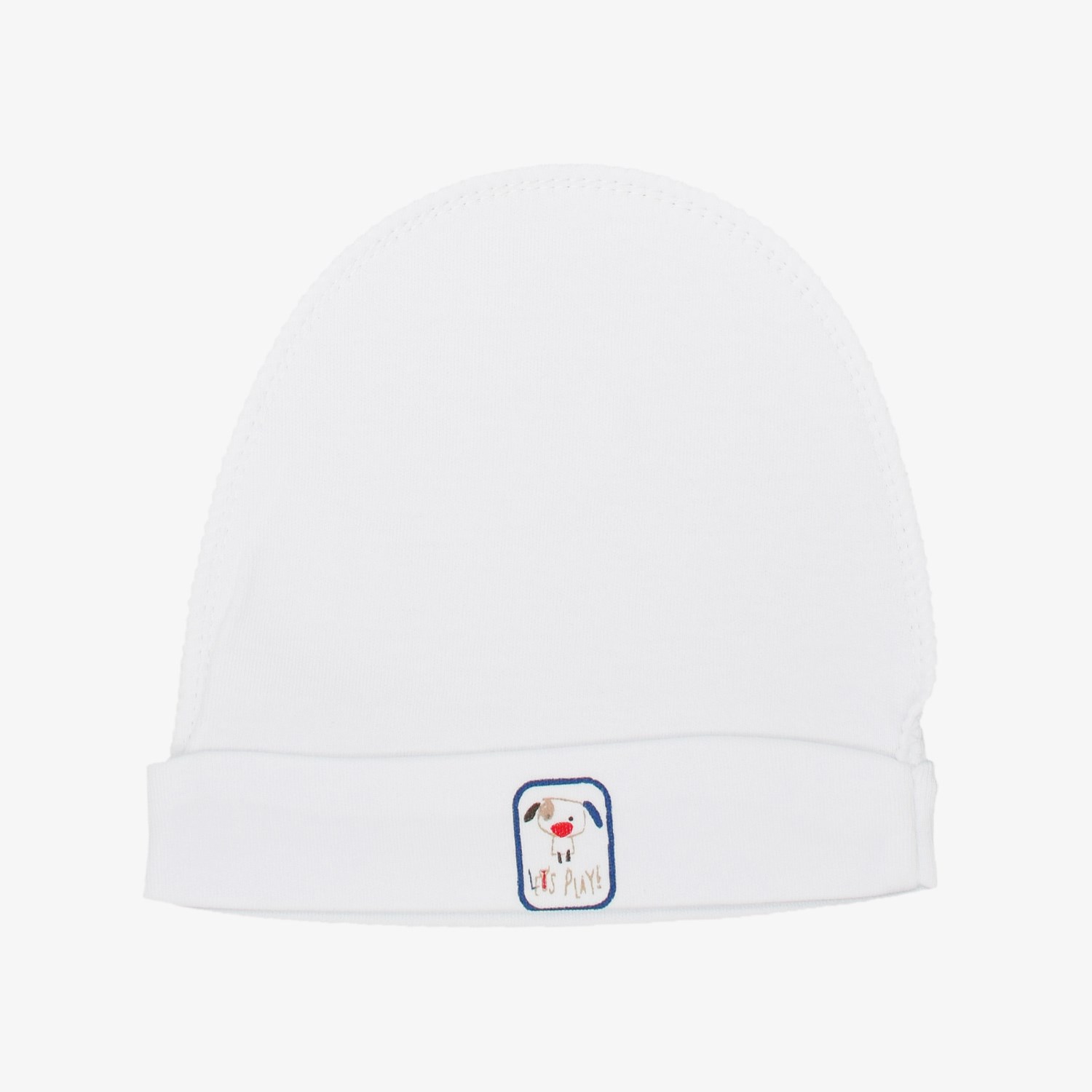 Sebi Bebe Ters Dikiş Bebek Şapkası 5503 Beyaz-Lacivert