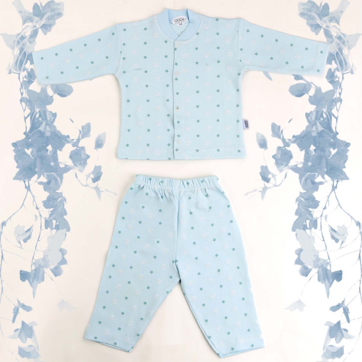 Sebi Bebe Ayıcık Pijama Takımı 9107 Mavi