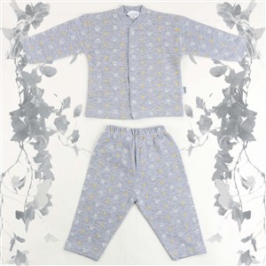 Sebi Bebe Ayıcık Pijama Takımı 9107 Gri