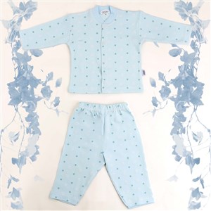 Sebi Bebe Ayıcık Pijama Takımı 9107 Mavi