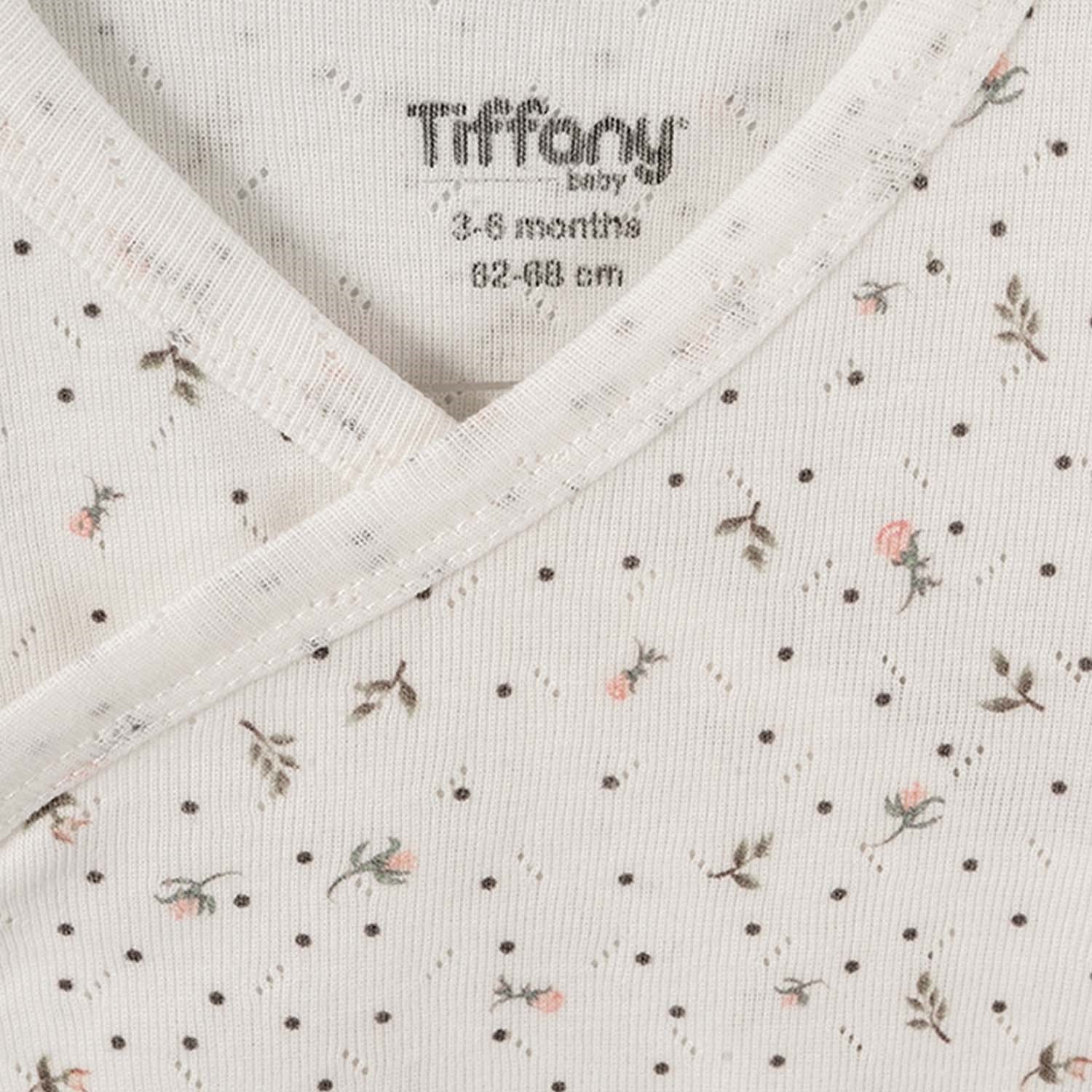 Tiffany Baby Jakarlı Flowering Theme Kruvaze Bebek Body 57022 Ekru