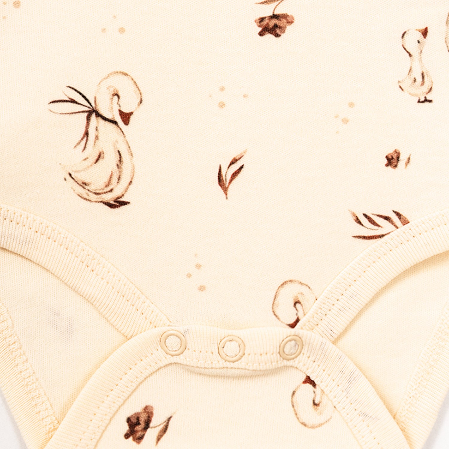 Tiffany Mother Swan Organic Theme Uzun Kollu Bebek Body 56011 Ekru