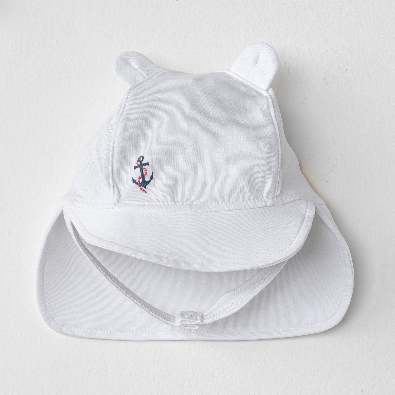 Andywawa Sailor Bear Bebek Şapka AC24554 Mavi-Beyaz